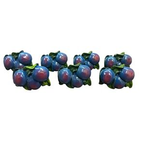Ceramic‎ Blueberry Cabinet Knobs Drawer Pulls Kitchen Decor - Set of 7